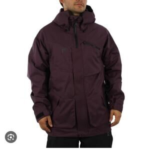 Homeschool With Teeth Purple Ski Snowboarding Shell Jacket Size Large